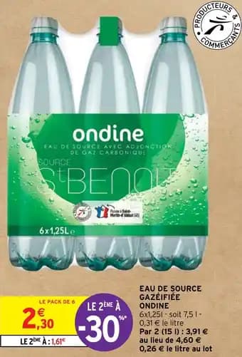 EAU DE SOURCE GAZÉIFIÉE ONDINE