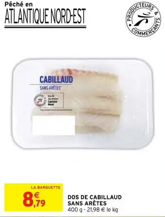 DOS DE CABILLAUD SANS ARÊTES