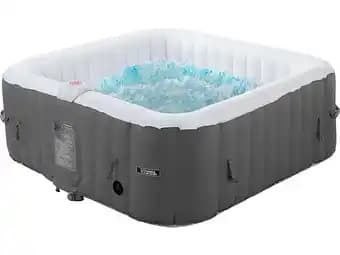 Spa gonflable RIVIERA en PVC - 6 places - Gris/blanc