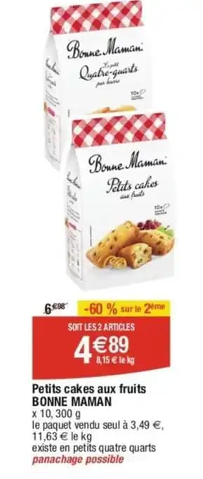 Petits cakes aux fruits BONNE MAMAN