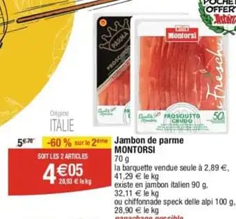 Jambon de parme MONTORSI 70 g
