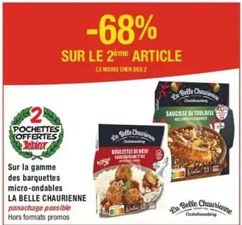 Sur la gamme des barquettes micro-ondables LA BELLE CHAURIENNE
