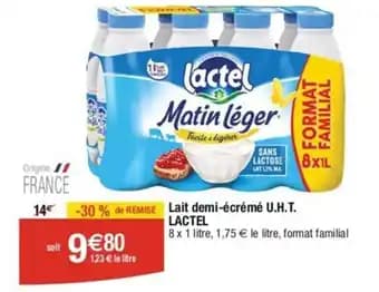 Lait demi-écrémé U.H.T. LACTEL