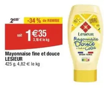 Mayonnaise fine et douce LESIEUR
