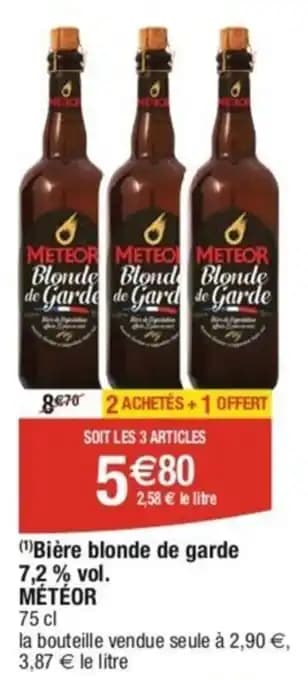 (Bière blonde de garde 7,2% vol. MÉTÉOR