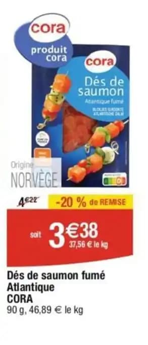Dés de saumon fumé Atlantique CORA