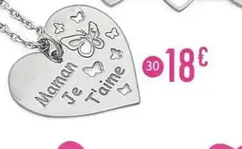 collier en argent rhodié, 42 cm