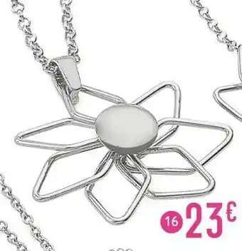 collier en argent rhodié, 42 cm