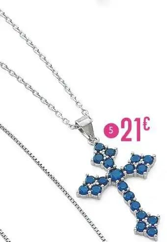 collier en argent rhodié et oxydes de zirconium, 42 cm