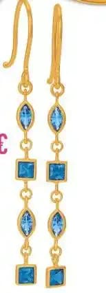 boucles oxydes de zirconium, or jaune 1,13 g