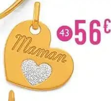 pendentif laque pailletée, or jaune 0,63 g