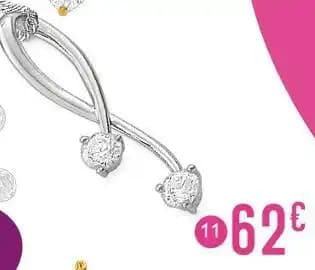 pendentif oxydes de zirconium, or gris 0,61 g