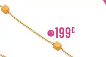 collier, 42 cm, or jaune 2,32 g