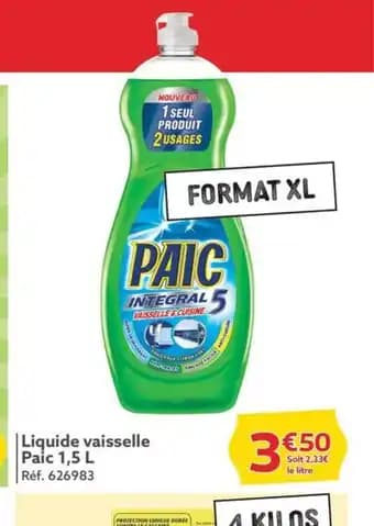 Liquide vaisselle Paic 1,5 L