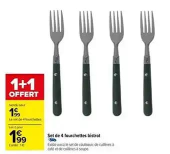 Set de 4 fourchettes bistrot