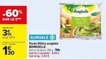 Bonduelle - purée délice surgelée