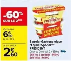 Président - beurrier gastronomique format spécial