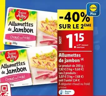 Promotion Exclusives de Allumettes de jambon : Découvrez l'Offre incontournable