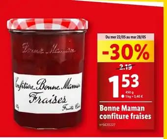 Bonne Maman confiture fraises