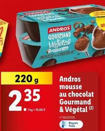 Andros mousse au chocolat Gourmand & Végétal (2)
