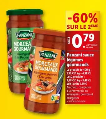Panzani sauce légumes gourmands