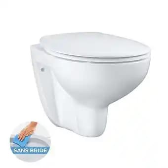 Grohe Bau Ceramic WC suspendu sans bride, blanc alpin (39351000)