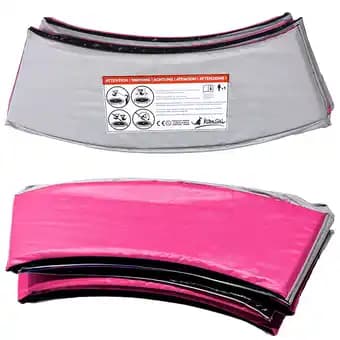 Kangui - Coussin de protection trampoline Ø 305 cm - Rose et Gris