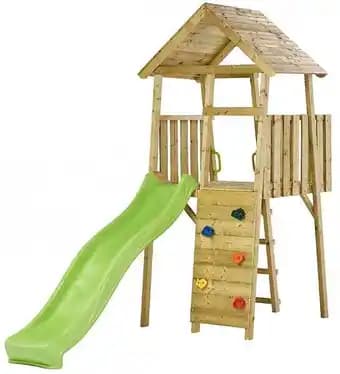 KANGUI Tour de jeux en bois Wiki - Toboggan, mur d'escalade, cabane, échelle