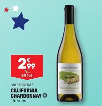 GREENBRIDGE® CALIFORNIA CHARDONNAY ✪