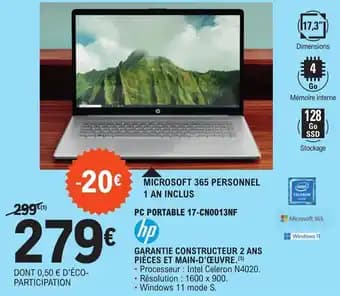 PC PORTABLE 17-CN0013NF