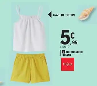TOP OU SHORT ENFANT