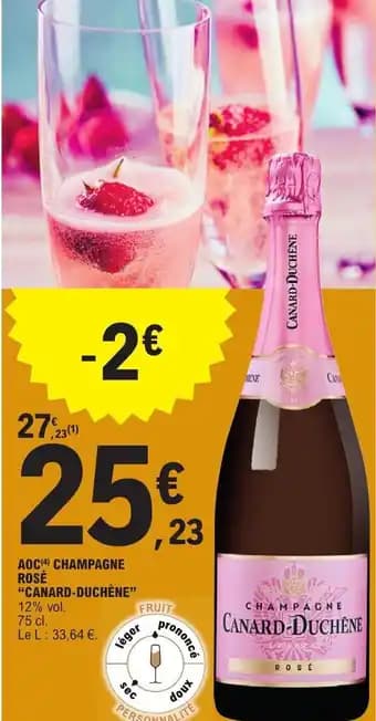 AOC(4) CHAMPAGNE ROSÉ "CANARD-DUCHÈNE"