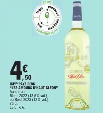 IGP (5) PAYS D'OC "LES AMOURS D'HAUT GLÉON"