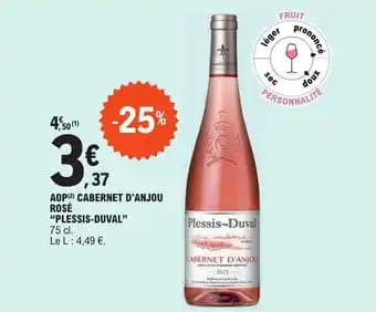 AOP(2) CABERNET D'ANJOU ROSÉ "PLESSIS-DUVAL"