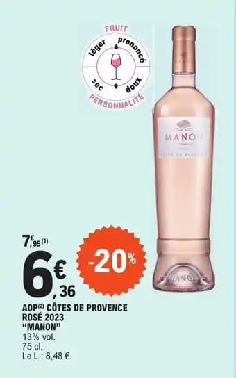 AOP(²) CÔTES DE PROVENCE ROSÉ 2023 "MANON"
