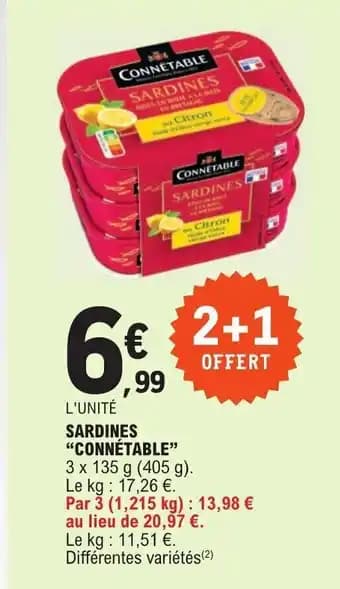 Promotion Exclusives de Sardines connetable : Découvrez l'Offre incontournable