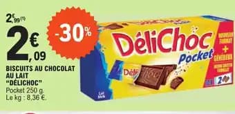 BISCUITS AU CHOCOLAT AU LAIT "DÉLICHOC"