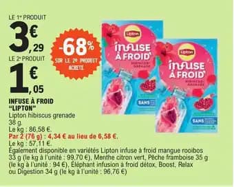 INFUSE À FROID "LIPTON"