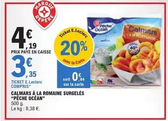 CALMARS À LA ROMAINE SURGELÉS "PÊCHE OCÉAN"