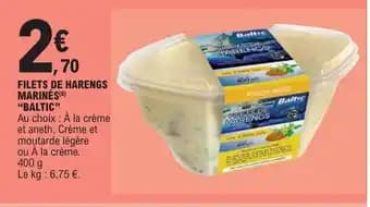 FILETS DE HARENGS MARINÉS (6) "BALTIC"