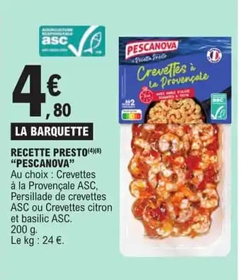 RECETTE PRESTO (4)(8) "PESCANOVA"