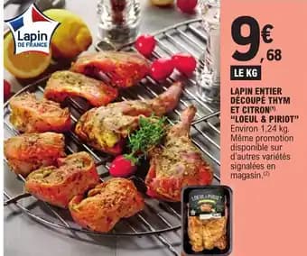 LAPIN ENTIER DÉCOUPÉ THYM ET CITRON(1) "LOEUL & PIRIOT"