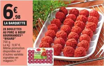 28 BOULETTES AU PORC & BŒUF GOURMANDES(1) "BIGARD"