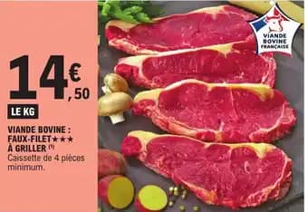 VIANDE BOVINE : FAUX-FILET À GRILLER (1)