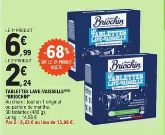 TABLETTES LAVE-VAISSELLE (8)(9) "BRIOCHIN"