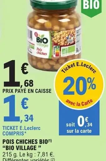 POIS CHICHES BIO(1) "BIO VILLAGE "