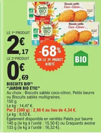 BISCUITS BIO(1) "JARDIN BIO ÉTIC"