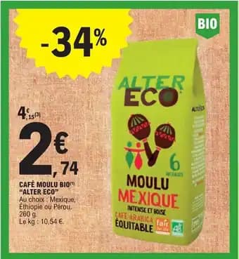 CAFÉ MOULU BIO(1) "ALTER ECO"