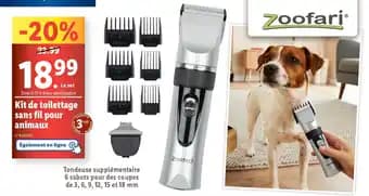 Kit de toilettage sans fil pour animaux