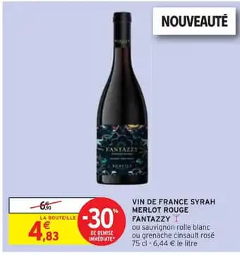 FANTAZZY VIN DE FRANCE SYRAH MERLOT ROUGE